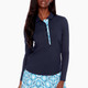 Swing Control Velocity Firework Navy Long Sleeve Polo