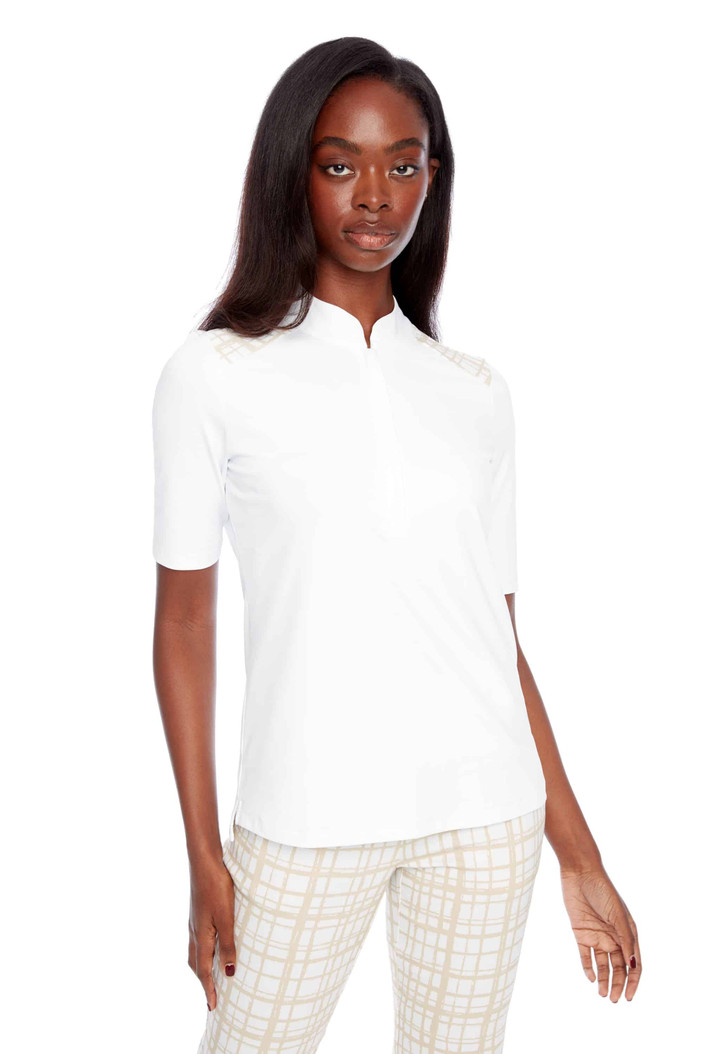 Swing Control Desert Plaid Half Sleeve Velocity Top