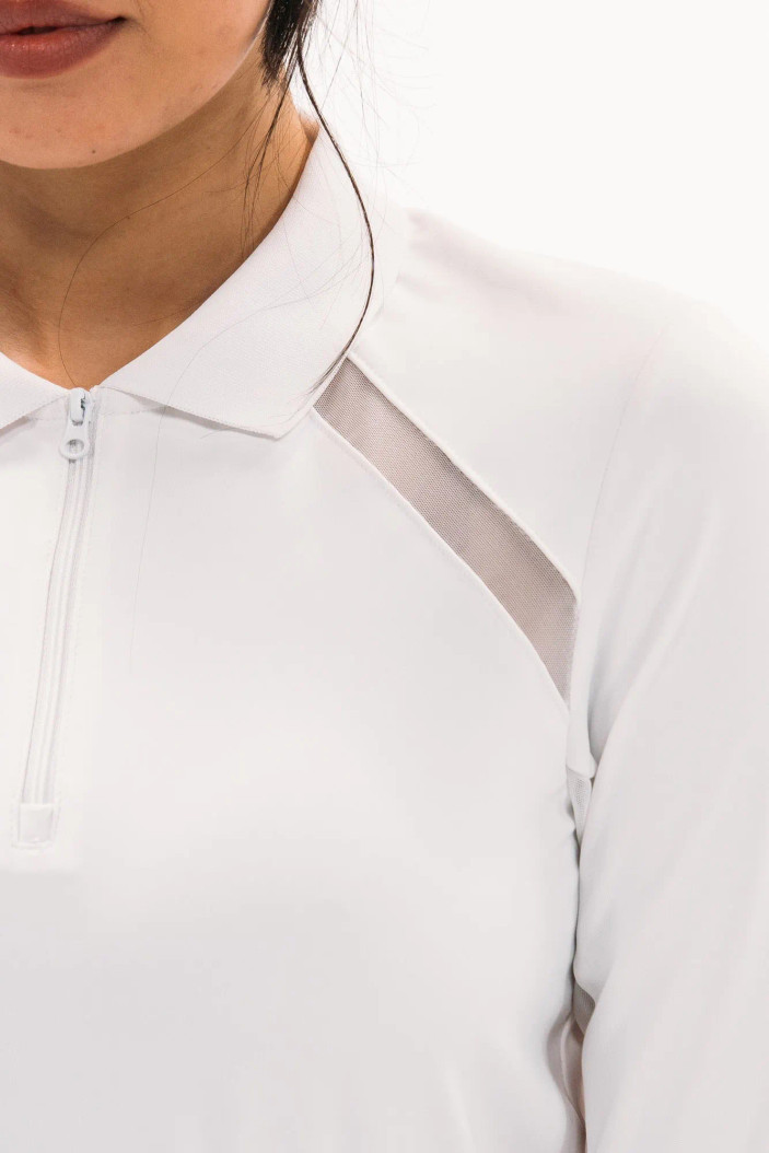 Foray Golf Mesh Inset Long Sleeve Sun Polo
