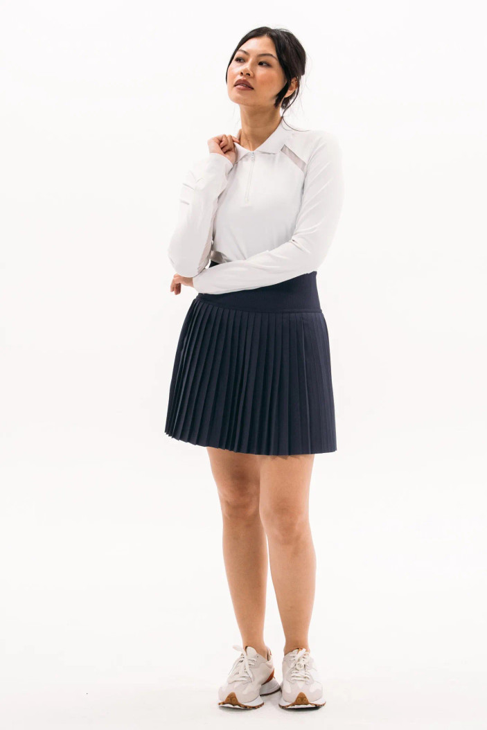 Foray Golf Mesh Inset Long Sleeve Sun Polo