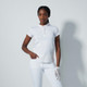 Daily Sports Bahia White Graphic Cap Sleeve Polo