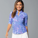 IBKUL Rebecca Ruched Half Sleeve Mock