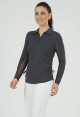 IBKUL Essentials Long Sleeve Adjustable Solid Polo