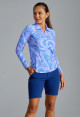 IBKUL Rebecca Long Sleeve Ruched Polo