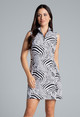 IBKUL Cecilia Sleeveless Zip Mock Dress