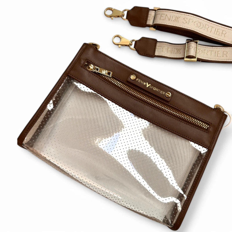 FENIX Front Row Crossbody Bag - Tan/Gold