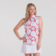 PUMA Botanic Red/Light Blue CLOUDSPUN Sleeveless Golf Polo