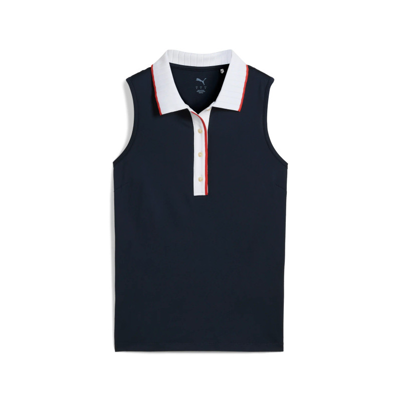 Puma Bridges Deep Navy Cloudspun Sleeveless Polo