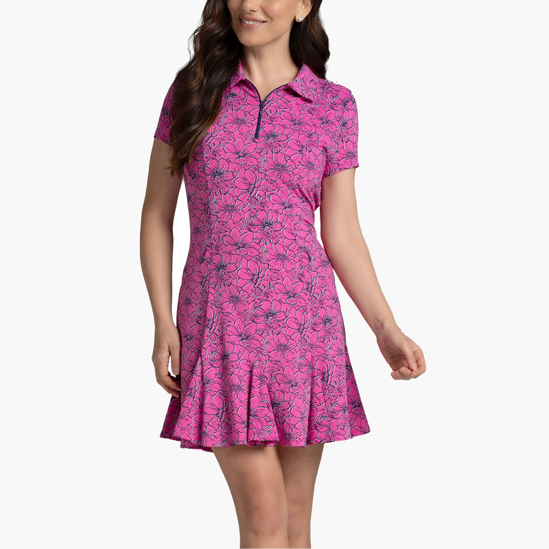 IBKUL Diana Godet Short Sleeve Dress
