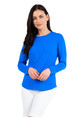 IBKUL Essentials Long Sleeve Solid Mesh Crewneck