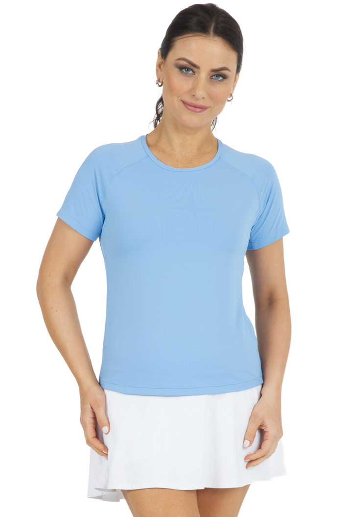 IBKUL Essentials Active Short Sleeve Solid Crewneck