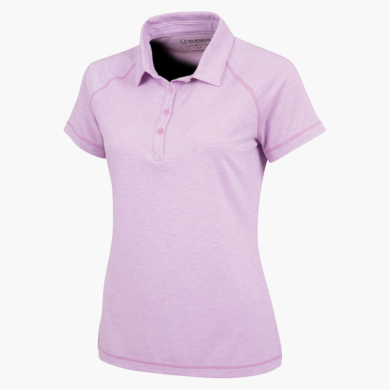 Sunice Gail Short Sleeve Melange Knit Polo