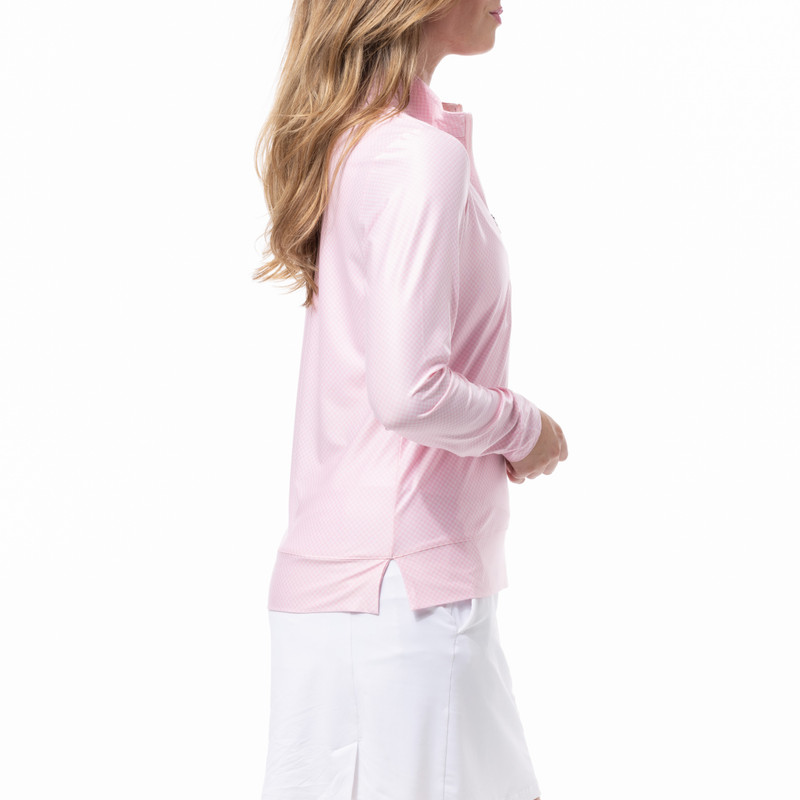 SanSoleil Rose Quartz Check Melange SolTek Ice Pullover