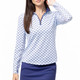 SanSoleil ShellTee Navy SolCool Long Sleeve Mock