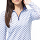 SanSoleil ShellTee Navy SolCool Long Sleeve Mock