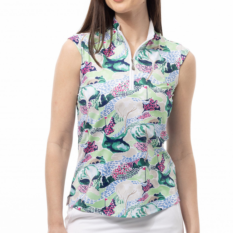 SanSoleil Azalea Augusta SolCool Sleeveless Mock