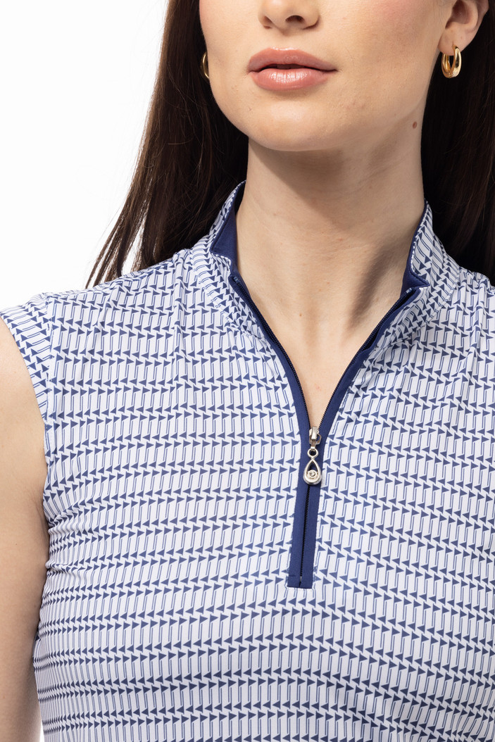 SanSoleil Mastermind Navy SolCool Sleeveless Mock