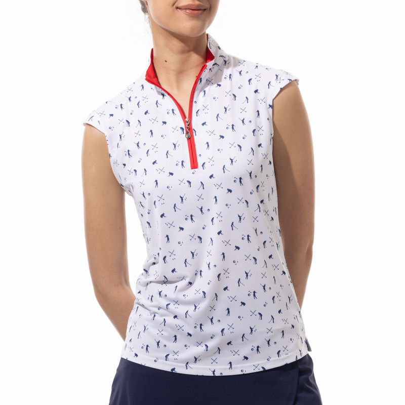 SanSoleil SolCool A Putt Above Sleeveless Mock