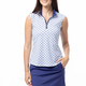 SanSoleil ShellTee Navy SolCool Sleeveless Mock