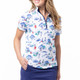SanSoleil Club Life Navy SolCool Short Sleeve Mock