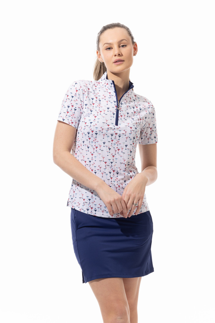 SanSoleil SolCool Libertini Short Sleeve Mock