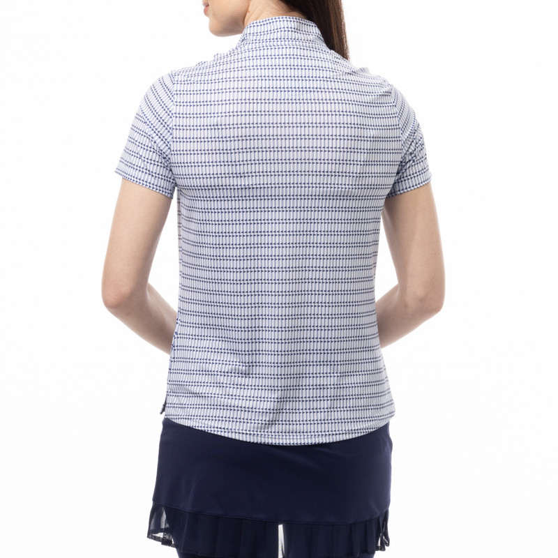 SanSoleil Mastermind Navy SolCool Short Sleeve Mock