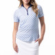 SanSoleil ShellTee Navy SolCool Short Sleeve Mock