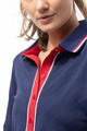 SanSoleil Betsy Long Sleeve SolairCool Tipped Polo