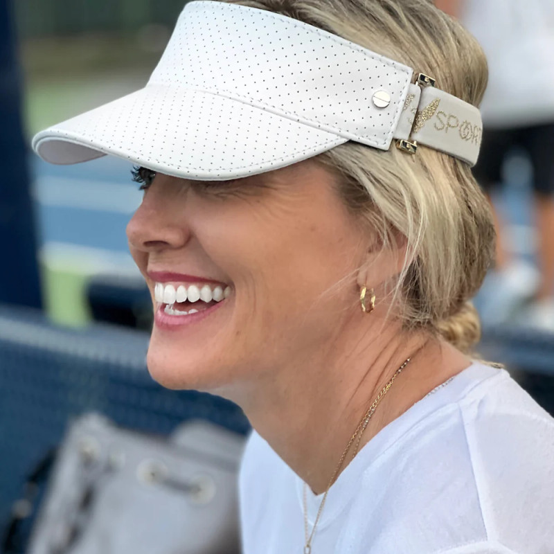 FENIX Leather Visor - White/Gold