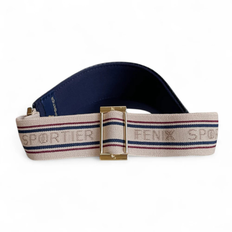 FENIX Leather Visor - Navy Basketweave/Gold