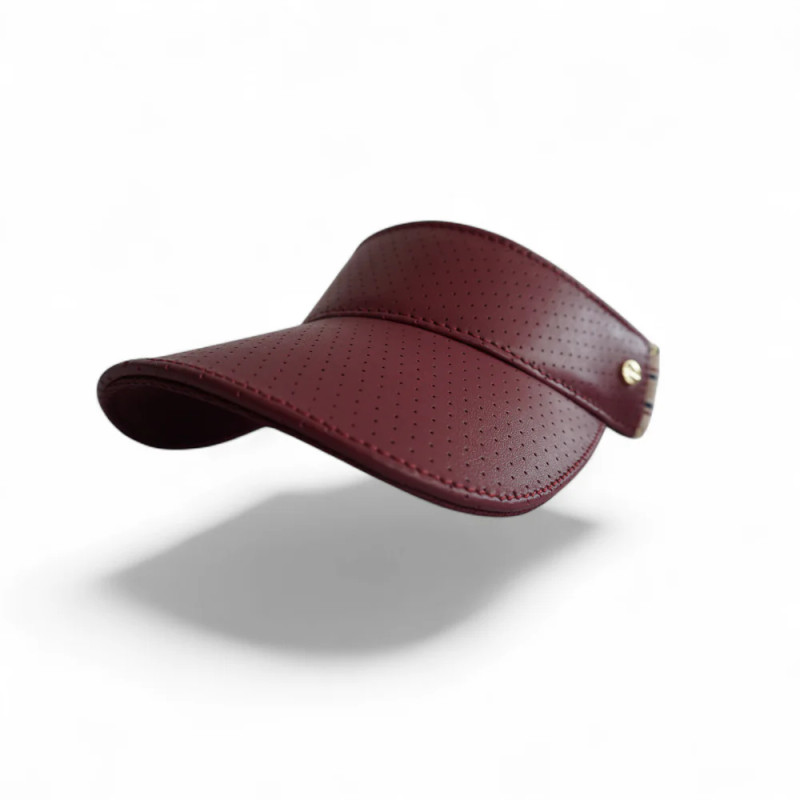 FENIX Leather Visor - Crimson/Gold