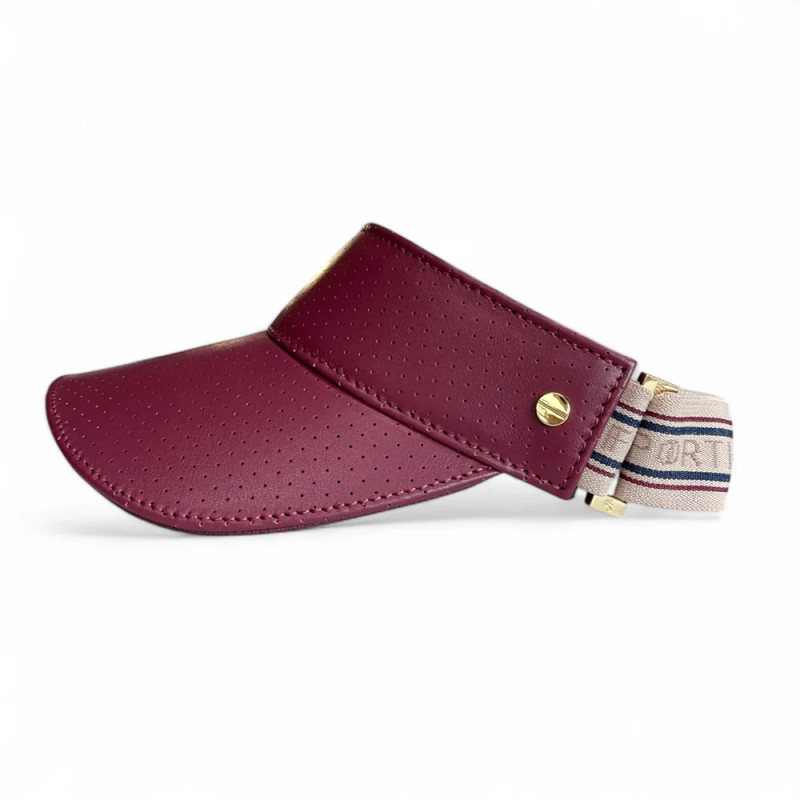 FENIX Leather Visor - Crimson/Gold