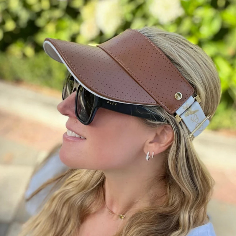 FENIX Leather Visor - Tan/Gold