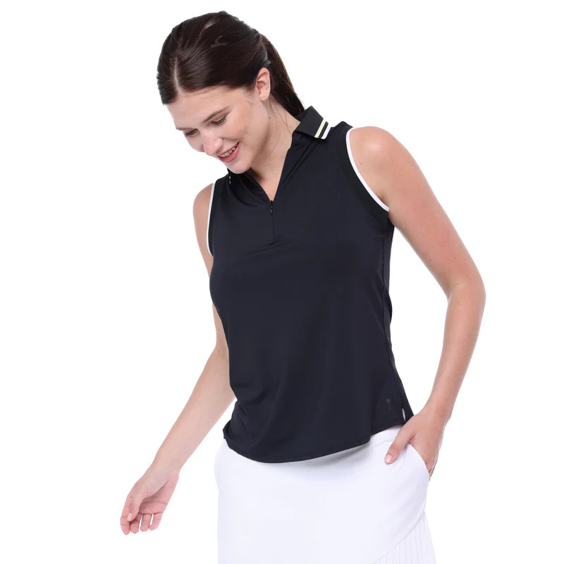 BelynKey Penny Lane Onyx Sleeveless Polo
