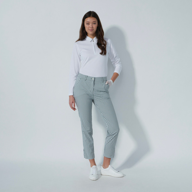 Daily Sports Diane Khaki/White Check 27" Ankle Pant