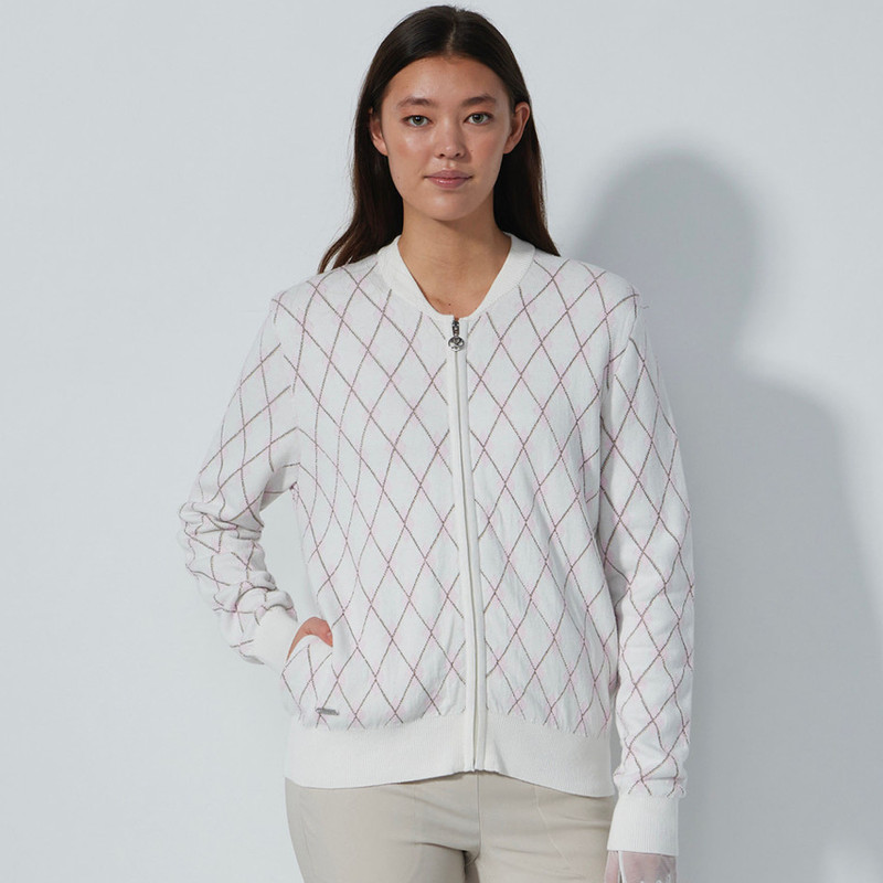 Daily Sports Pink Argyle Cashmere Cardigan