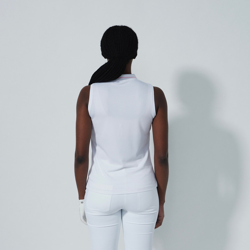 Daily Sports Match Yellow/Pink Color Block Sleeveless Polo