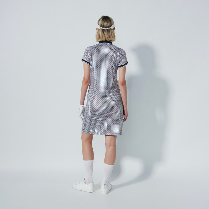 Daily Sports Mosaic Navy/Pink Short Sleeve Dress