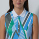 Daily Sports Striped Fusion Blue/Green Sleeveless Polo