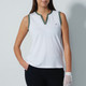 Daily Sports Massy White/Khaki Sleeveless Polo