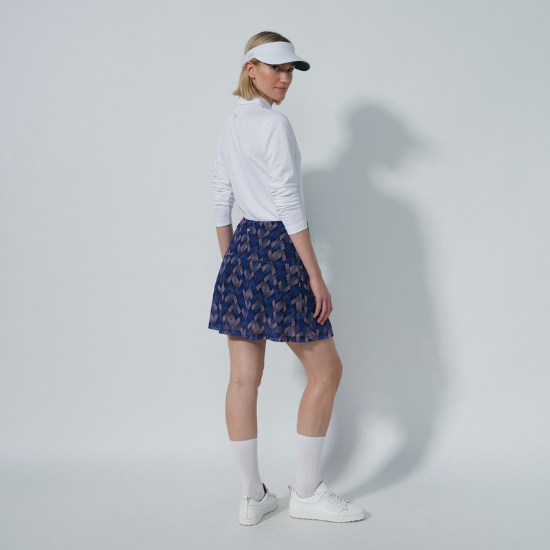 Daily Sports Breeze Navy/Pink Dot Mesh 15/17" Golf Skort