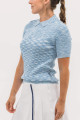 Foray Golf Space Dye Melange Blue Short Sleeve Polo