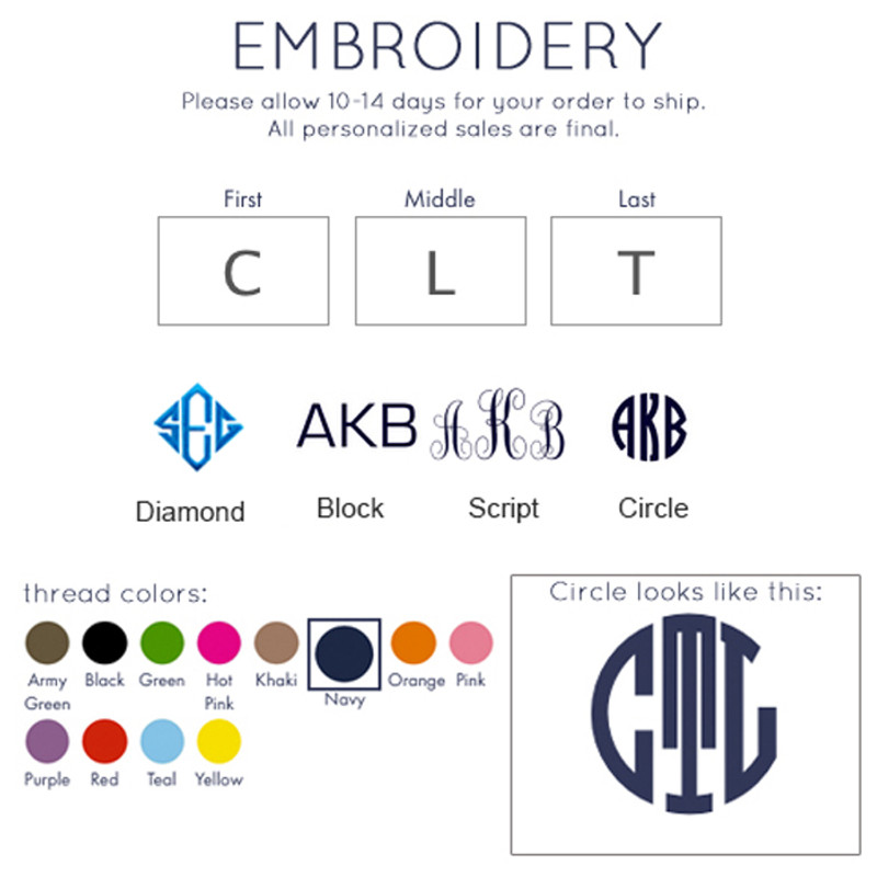 Embroidery [add $10]