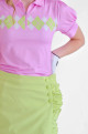 GARB Girls Greer Pink/Light Green Argyle Golf Polo