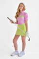 GARB Girls Fay Light Green Ruffle Golf Skort