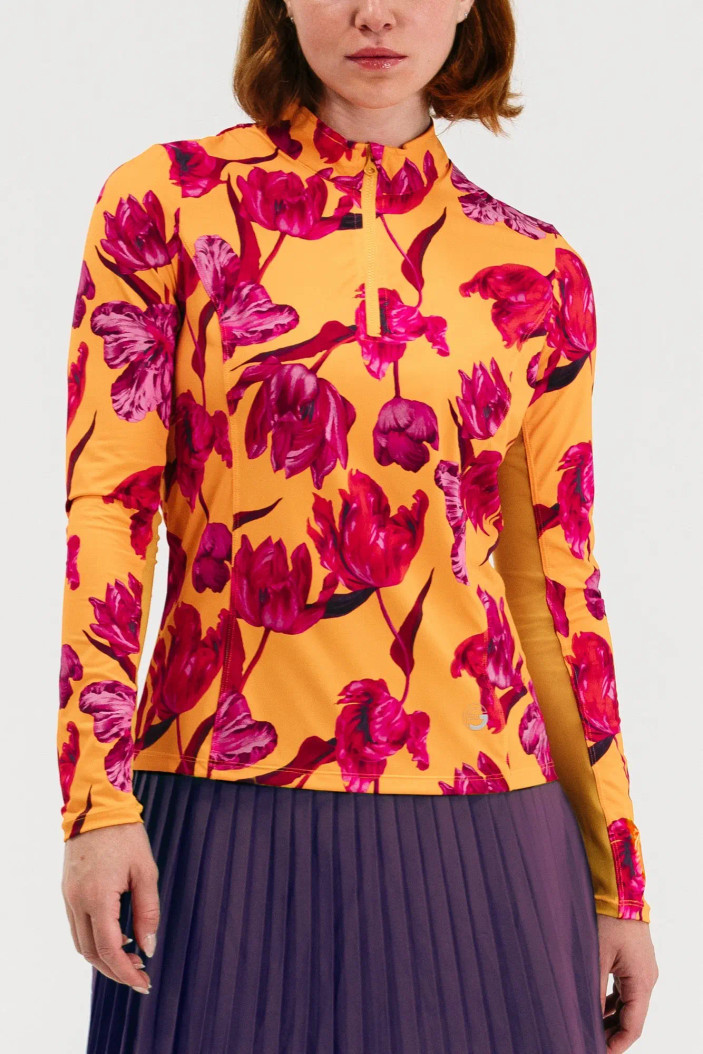 Foray Golf Printed Sunset Park Sun Mock