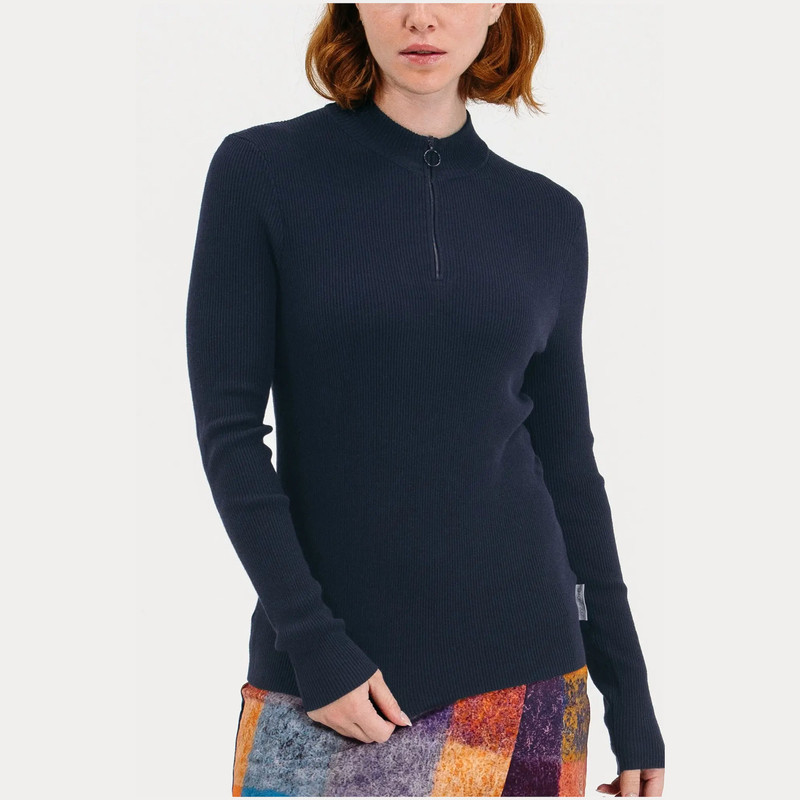 Foray Golf Rib Quarter Zip Long Sleeve Mock