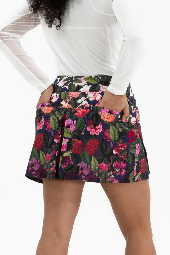 Foray Golf Notch Hem Floral 15" Flair Skort