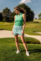 Golftini Stretch Tech Girl Power Kelly Green Ruffle Skort
