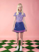 GARB Girls Mira Hot Pink/Navy Short Sleeve Golf Polo